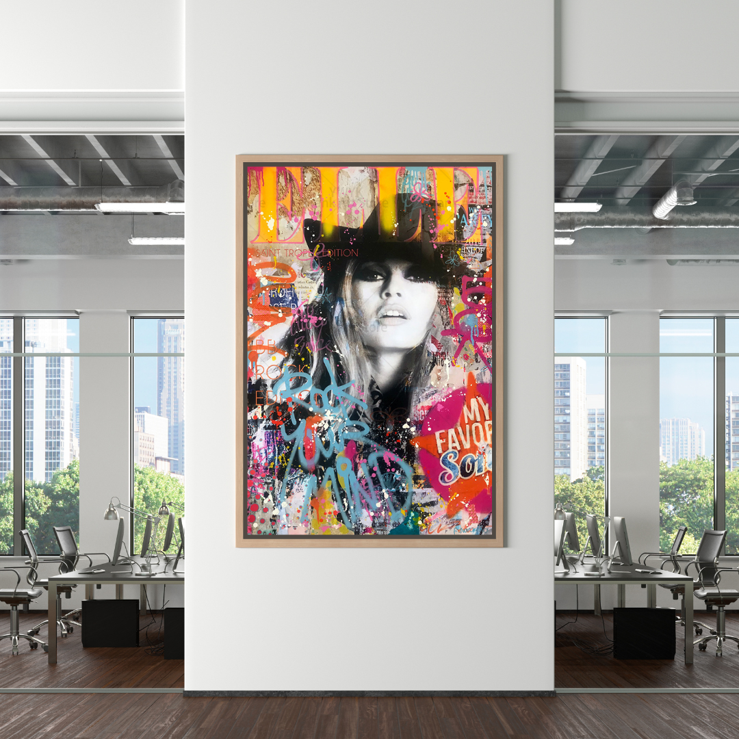 Brigitte Bardot Canvas Wall Art - High-Quality Prints-ChandeliersDecor