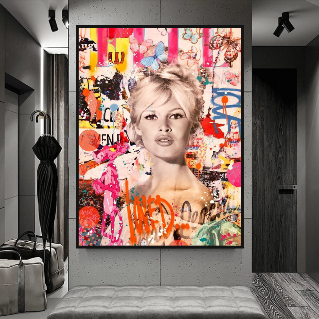 Brigitte Bardot Leinwand-Wandkunst – hochwertig und zeitlos