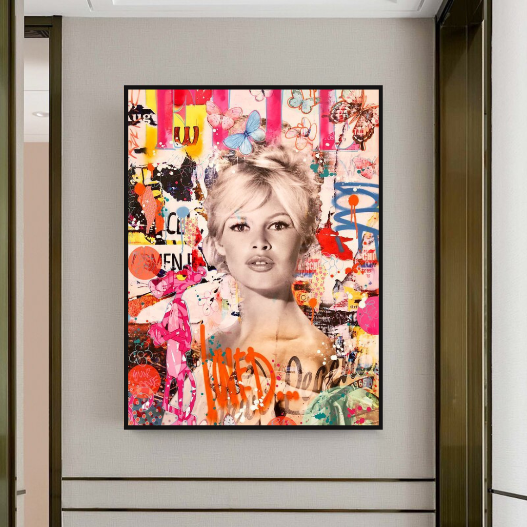 Brigitte Bardot Leinwand-Wandkunst – hochwertig und zeitlos
