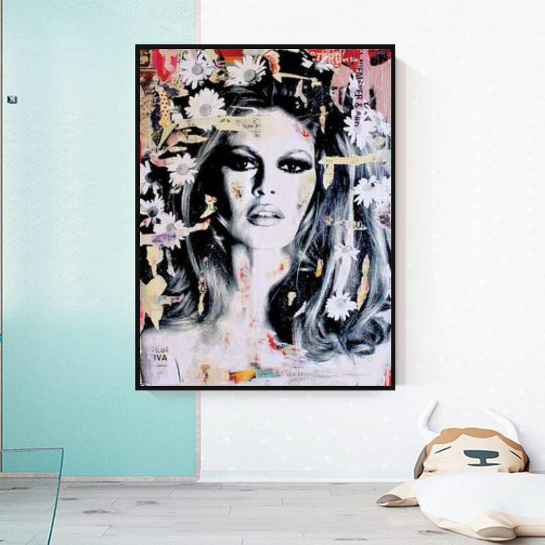 Brigitte Bardot Leinwand-Wandkunst – ikonische und zeitlose Dekoration