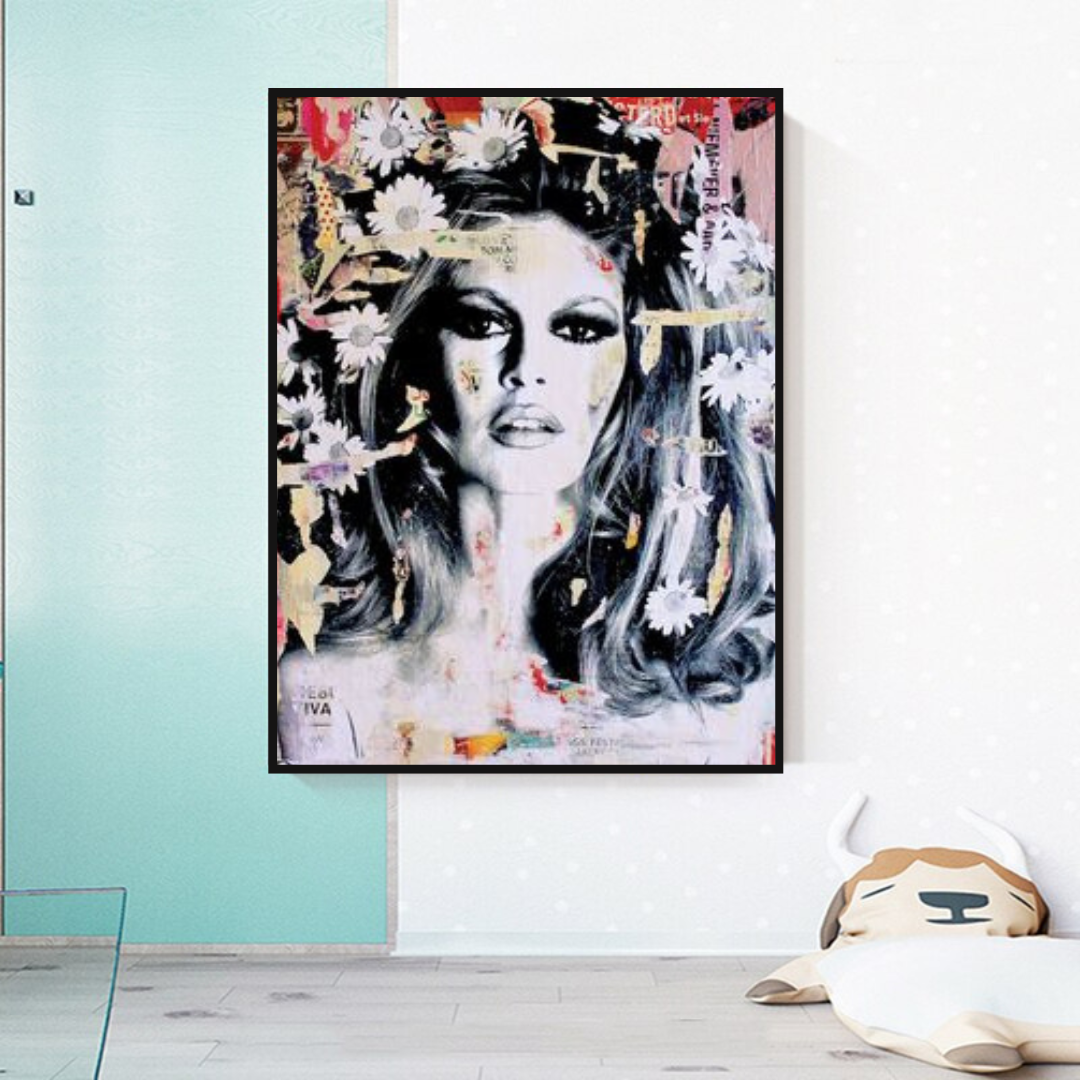 Brigitte Bardot Canvas Wall Art - Iconic and Timeless Decoration-ChandeliersDecor