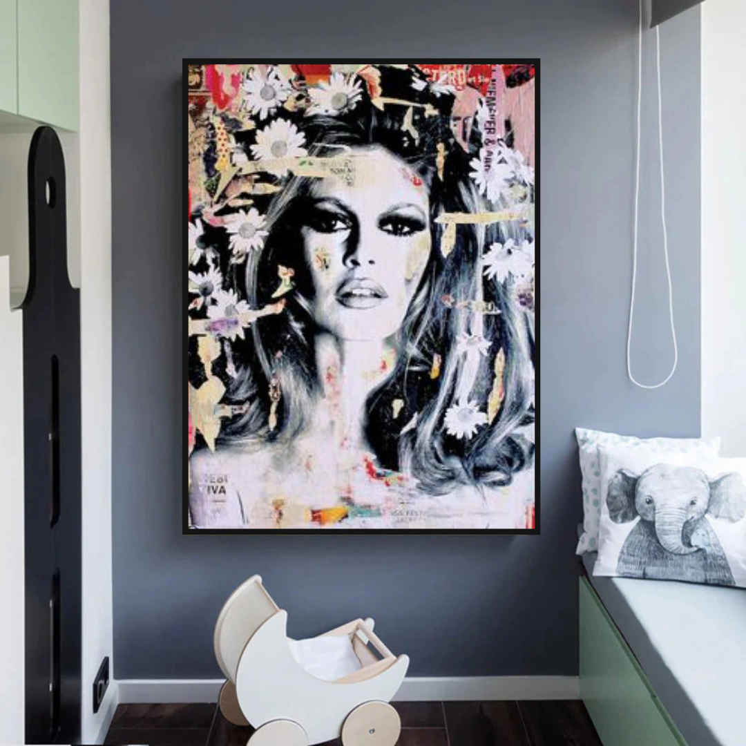 Brigitte Bardot Canvas Wall Art - Iconic and Timeless Decoration-ChandeliersDecor