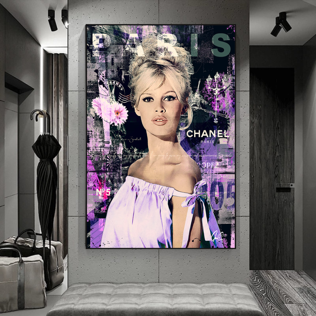 Décoration murale sur toile Brigitte Bardot : beauté intemporelle