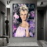 Brigitte Bardot Canvas Wall Art: Timeless Beauty-ChandeliersDecor