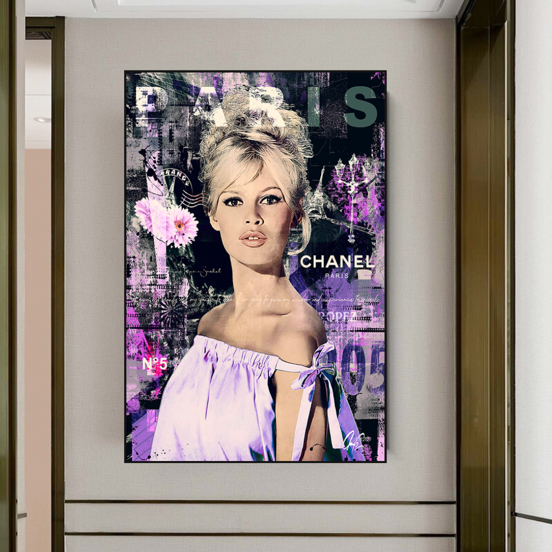 Décoration murale sur toile Brigitte Bardot : beauté intemporelle