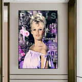 Brigitte Bardot Canvas Wall Art: Timeless Beauty-ChandeliersDecor