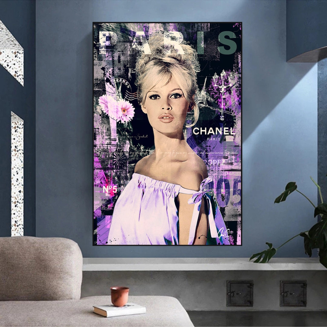 Brigitte Bardot Canvas Wall Art: Timeless Beauty