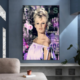 Brigitte Bardot Canvas Wall Art: Timeless Beauty-ChandeliersDecor