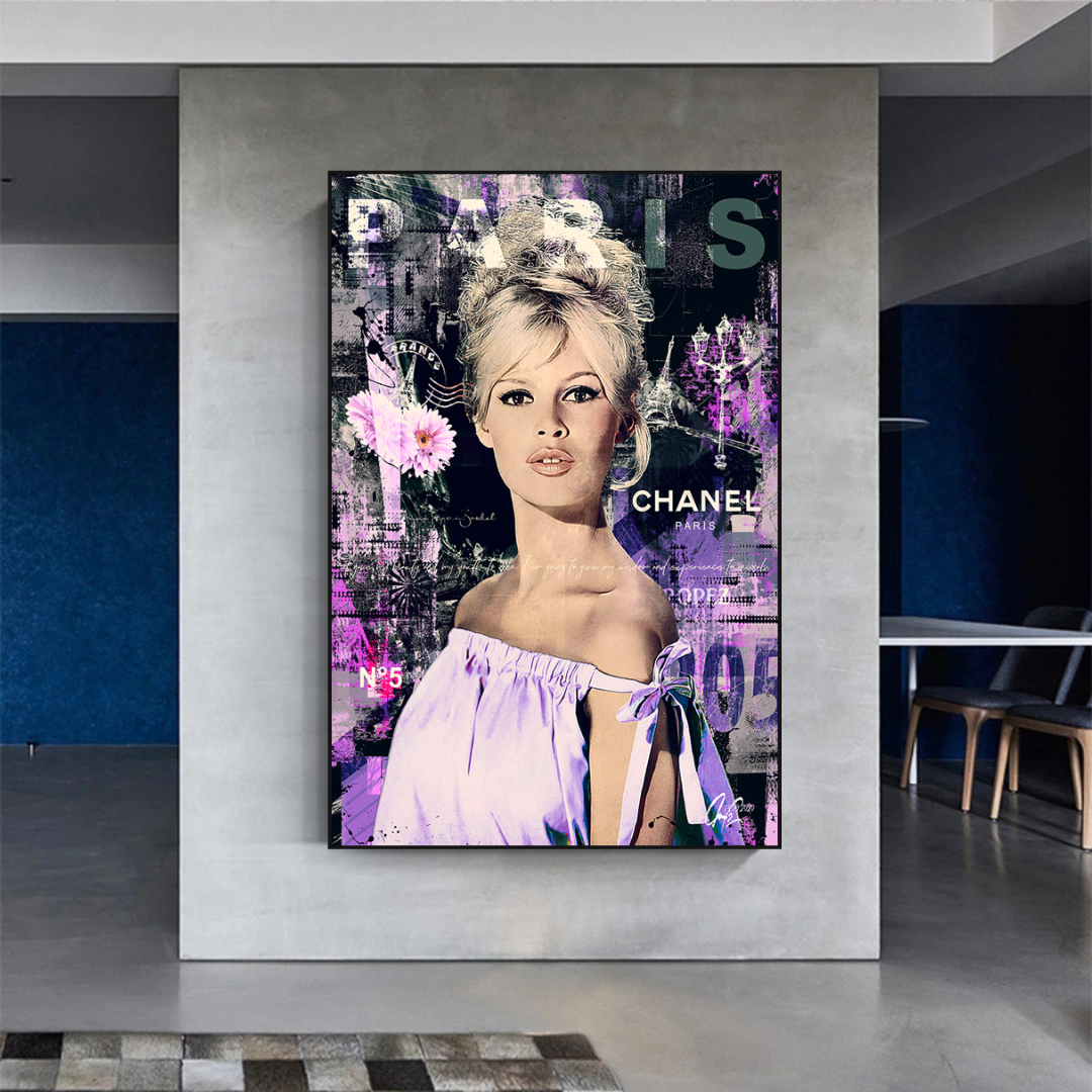 Brigitte Bardot Leinwand-Wandkunst: Zeitlose Schönheit