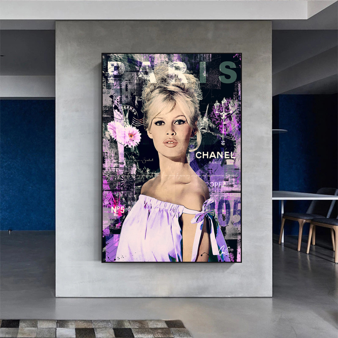 Brigitte Bardot Canvas Wall Art: Timeless Beauty-ChandeliersDecor