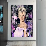 Brigitte Bardot Canvas Wall Art: Timeless Beauty-ChandeliersDecor