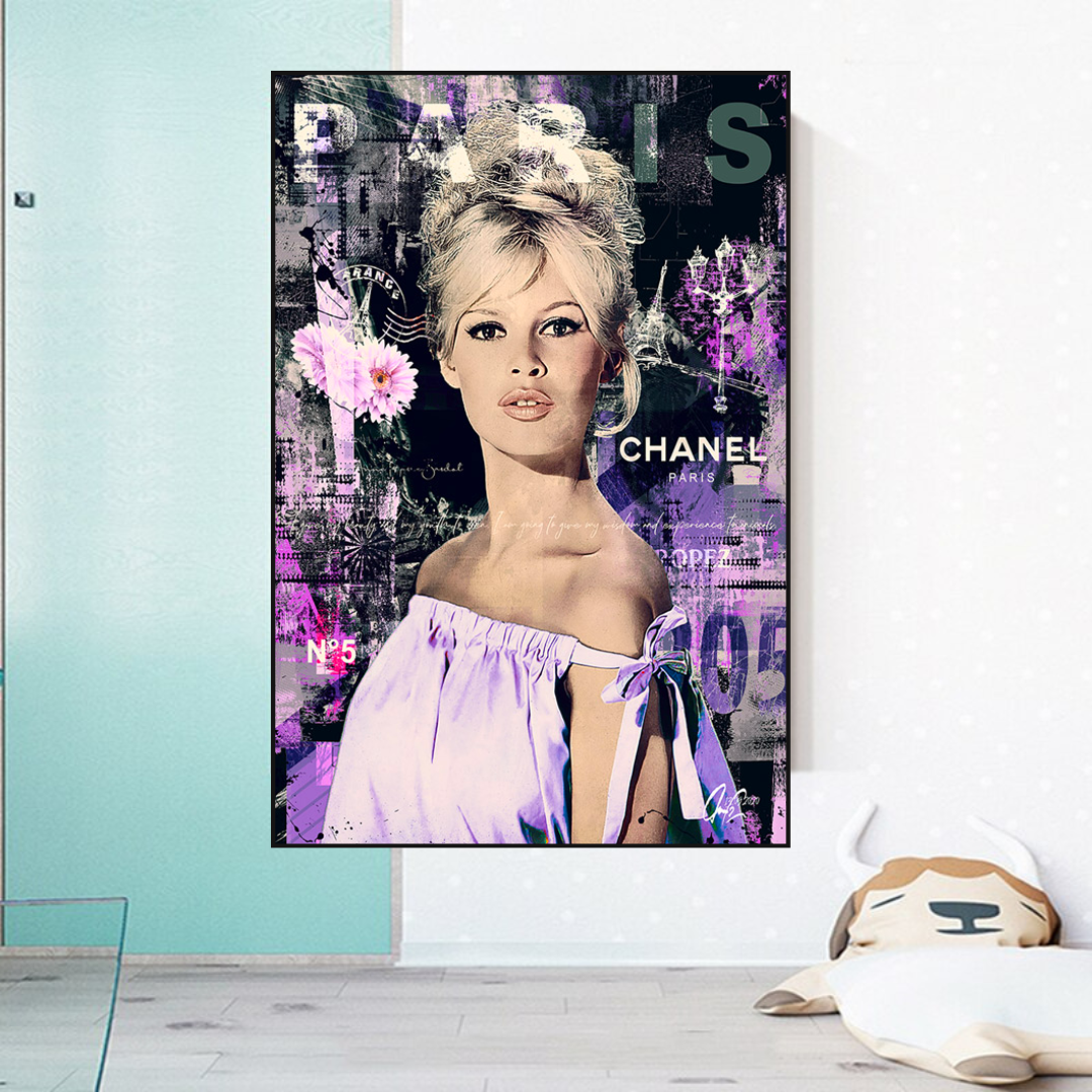 Brigitte Bardot Canvas Wall Art: Timeless Beauty-ChandeliersDecor