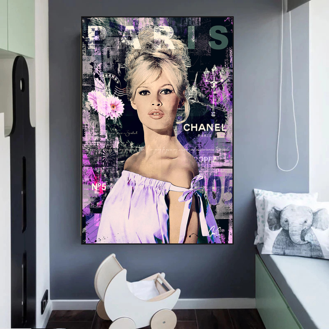 Brigitte Bardot Canvas Wall Art: Timeless Beauty
