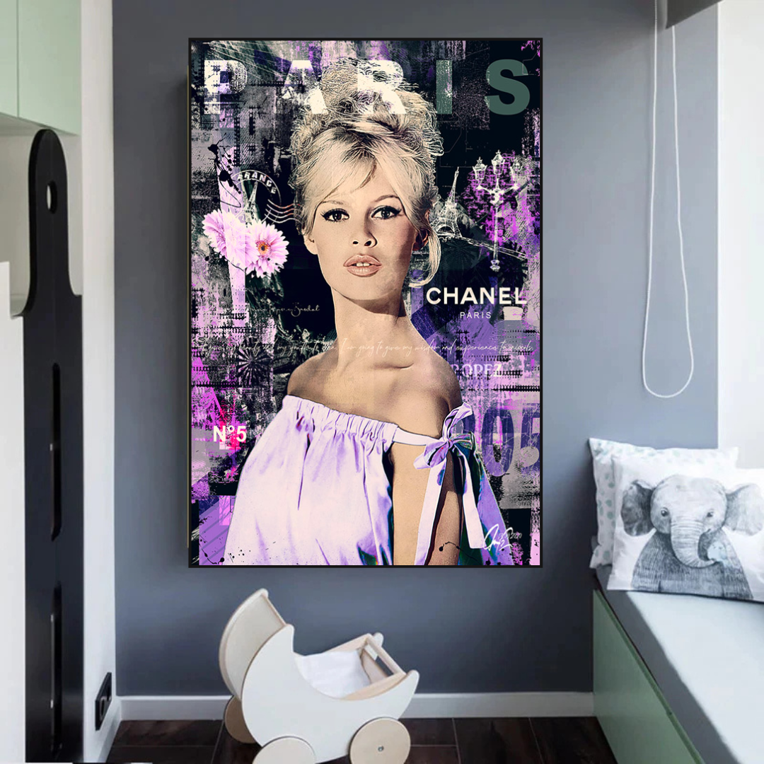 Brigitte Bardot Canvas Wall Art: Timeless Beauty-ChandeliersDecor