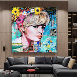 Brigitte Bardot Poster: Pop Art Canvas Wall Art-ChandeliersDecor