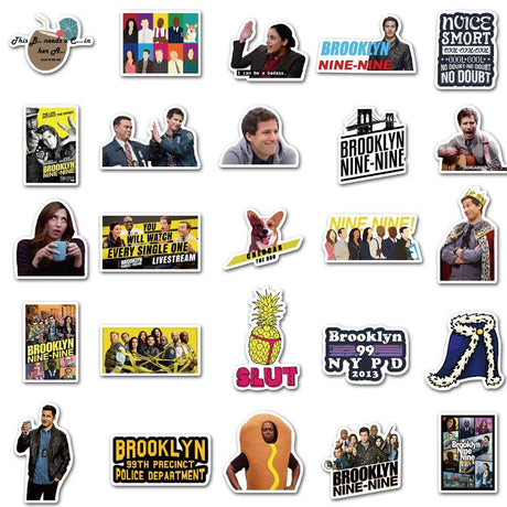 Brooklyn Nine Stickers Pack - for Fans of the Hit TV Show-ChandeliersDecor