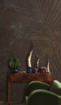 Brown Leaves in Shadow Wallpaper Mural-ChandeliersDecor.com