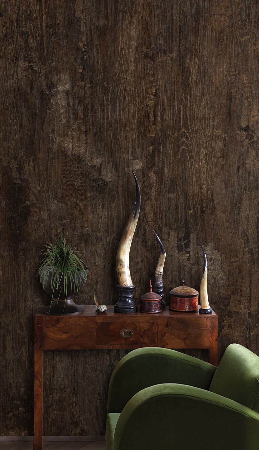 Brown Rustic Wood Effect Wallpaper Mural-ChandeliersDecor.com