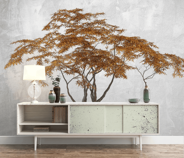 Brown Spread 3D Tree Wallpaper Murals: Enhance Your Space-ChandeliersDecor.com