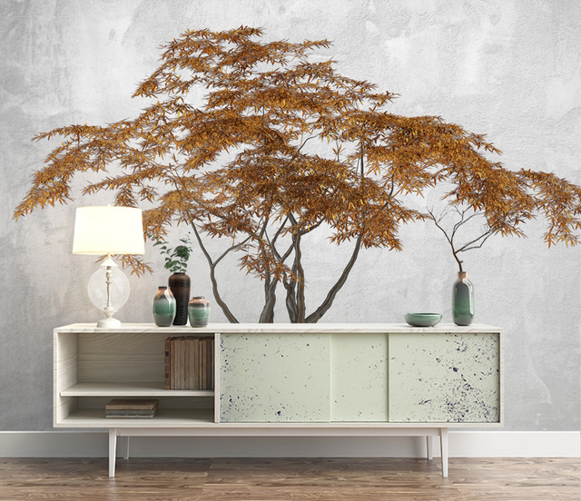 Brown Spread 3D Tree Wallpaper Murals: Enhance Your Space-ChandeliersDecor