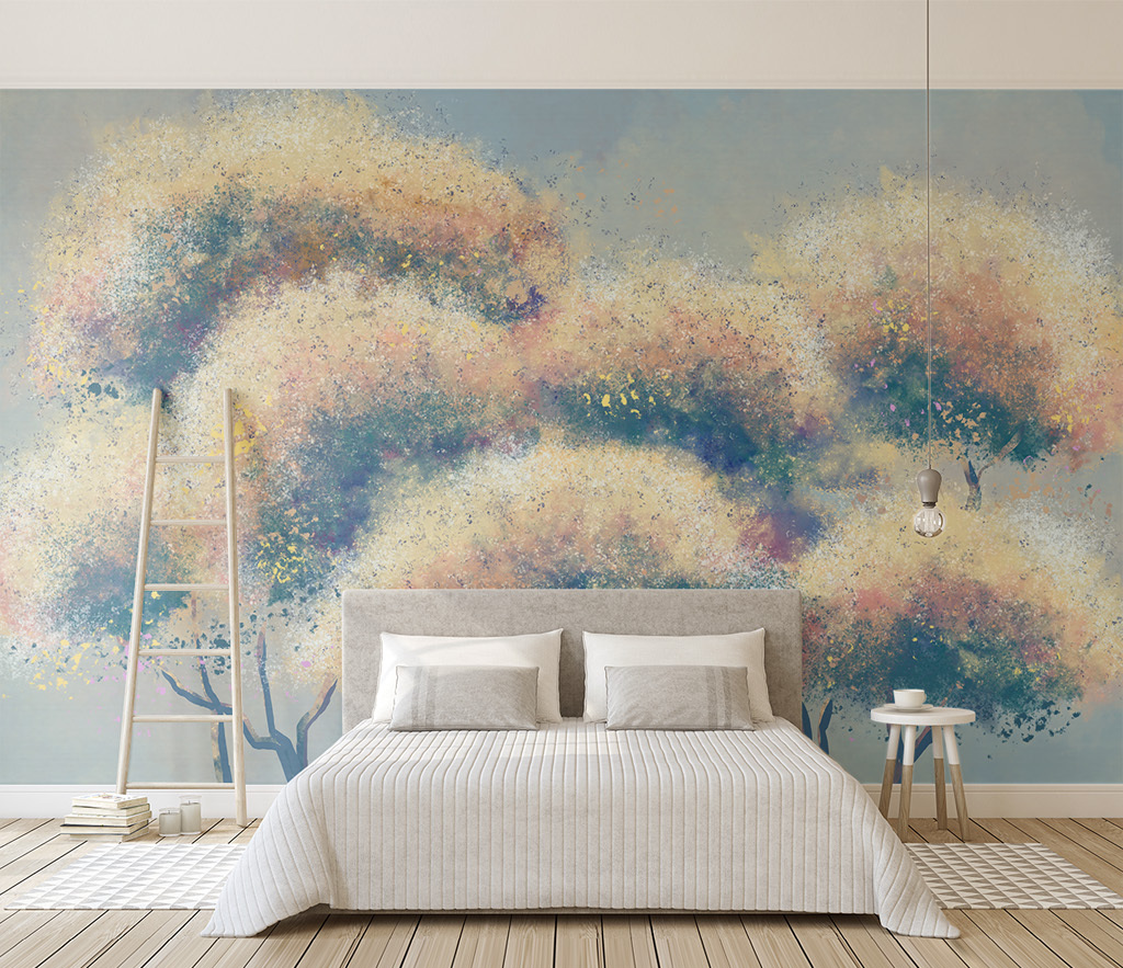 Papier peint mural en forme de bouquet d'arbres : transformez votre espace