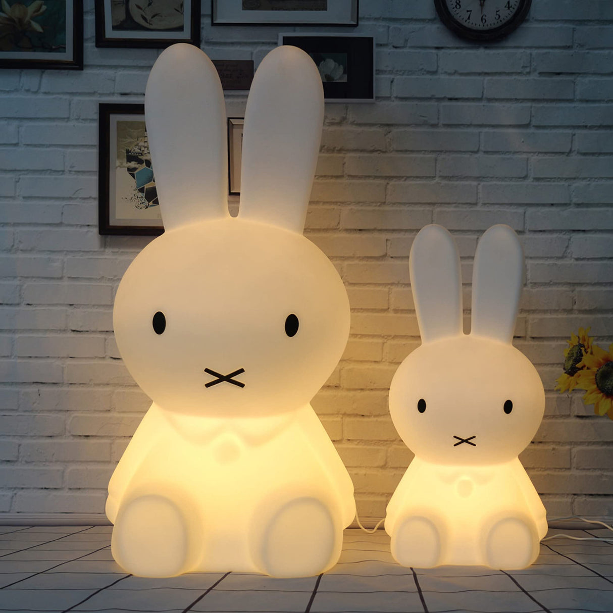 Bunny Rabbit Lamp Cute LED Table Lamp for Kids Room-ChandeliersDecor