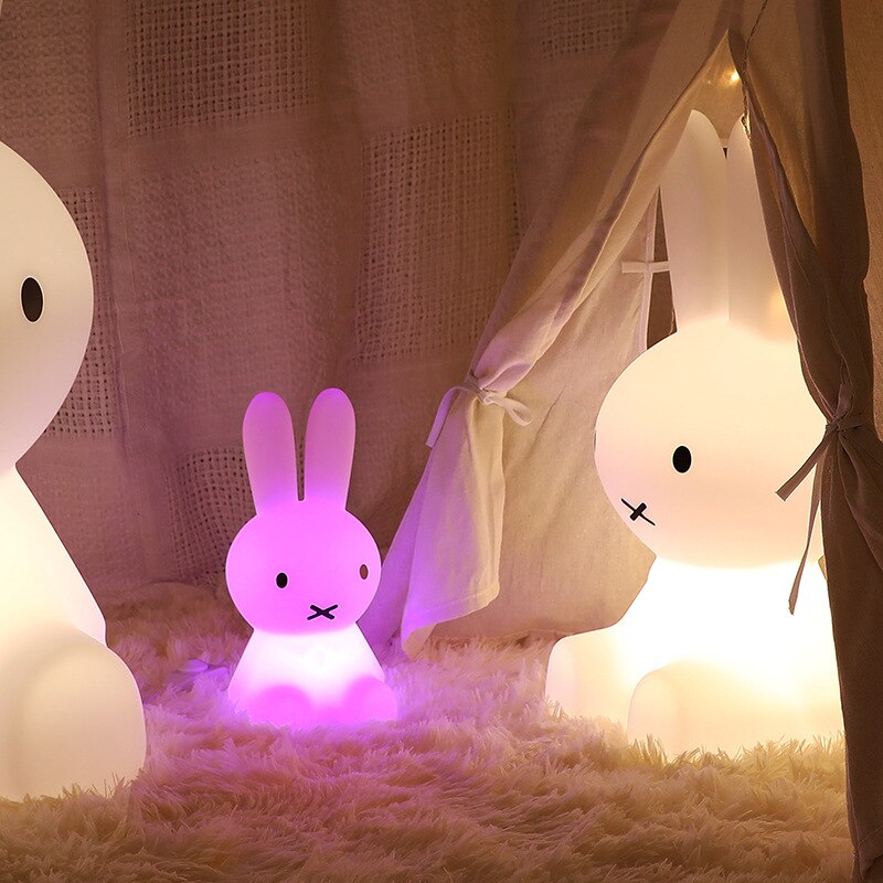 Bunny Rabbit Lamp Cute LED Table Lamp for Kids Room-ChandeliersDecor