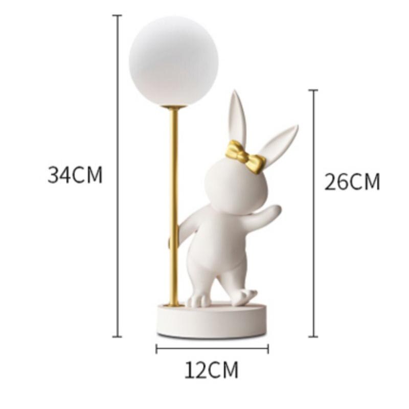 Bunny Rabbit Table Lamp for Kids Room-ChandeliersDecor