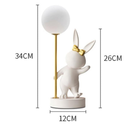 Bunny Rabbit Table Lamp for Kids Room-ChandeliersDecor