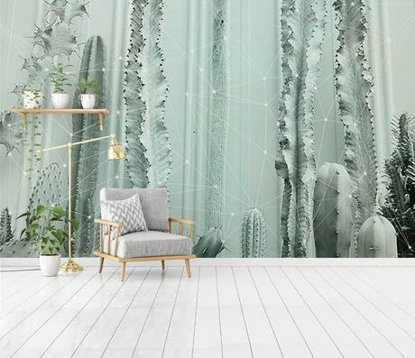 Cactus Wallpaper Murals: Transform Your Space-ChandeliersDecor