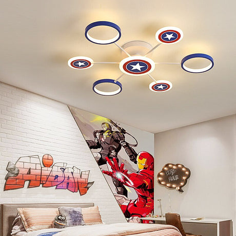 Captain America Kids Lighting – Marvel Merchandise-ChandeliersDecor