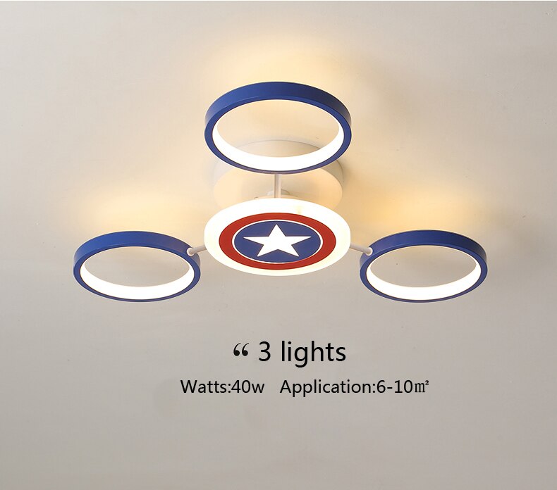 Captain America Kids Lighting – Marvel Merchandise-ChandeliersDecor