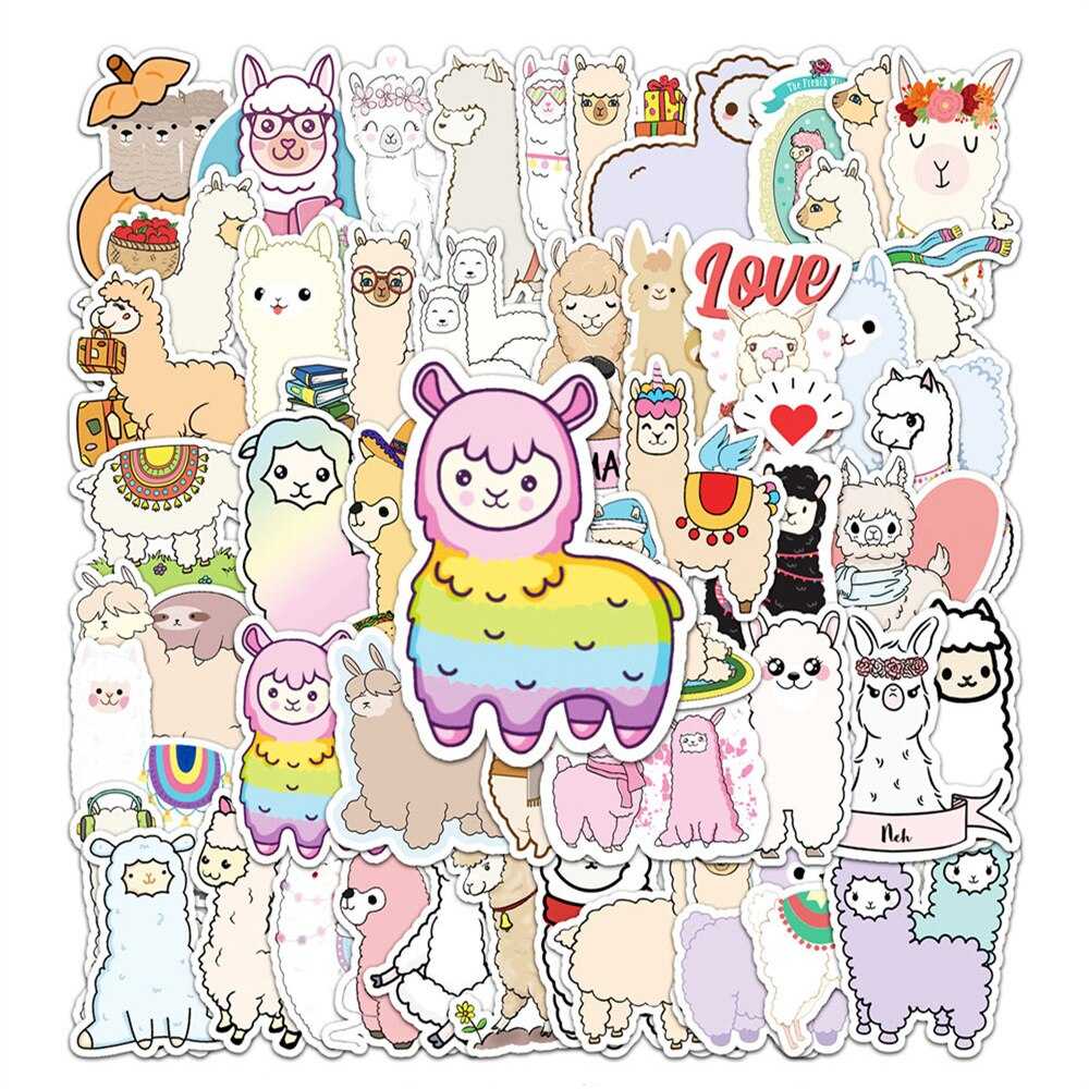 Cartoon Alpaca Stickers Pack-ChandeliersDecor