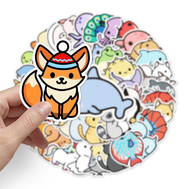 Cartoon Animal Stickers Pack-ChandeliersDecor