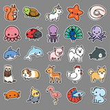 Cartoon Animal Stickers Pack-ChandeliersDecor