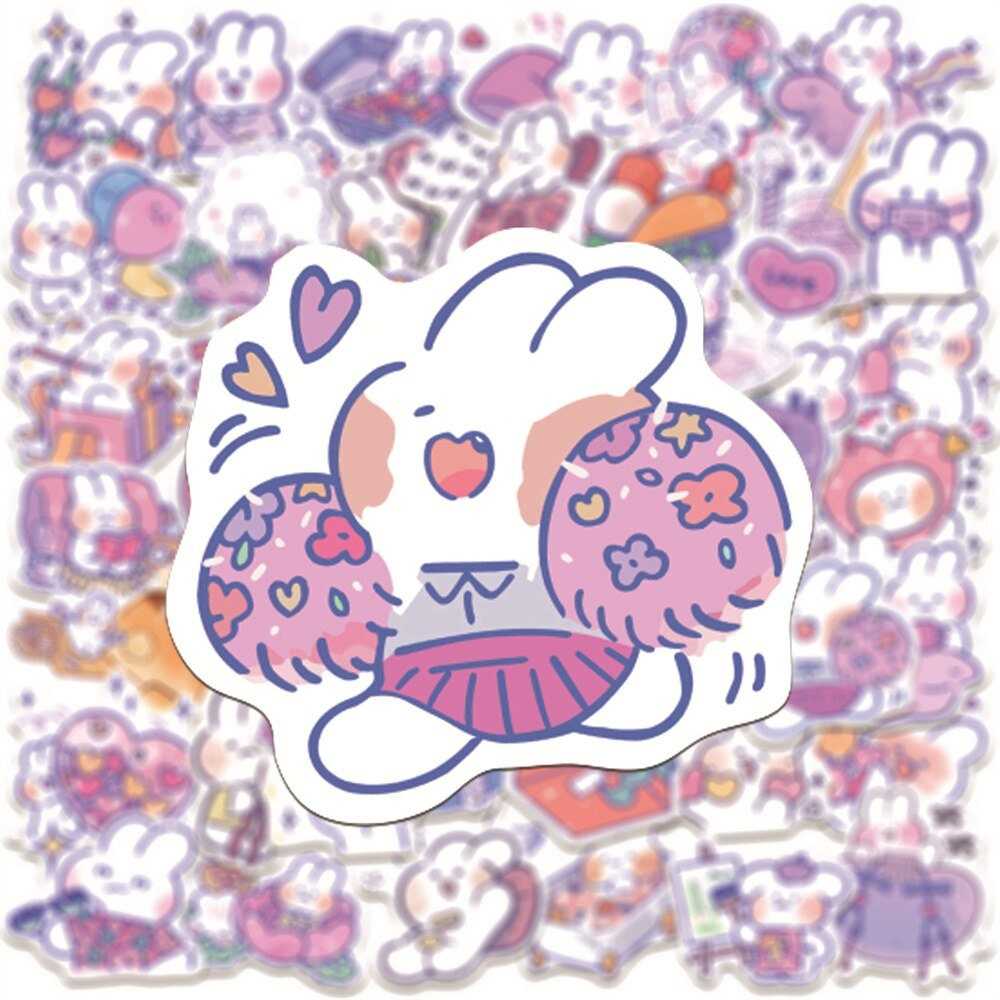 Cartoon Cute Little Rabbit Stickers Pack-ChandeliersDecor