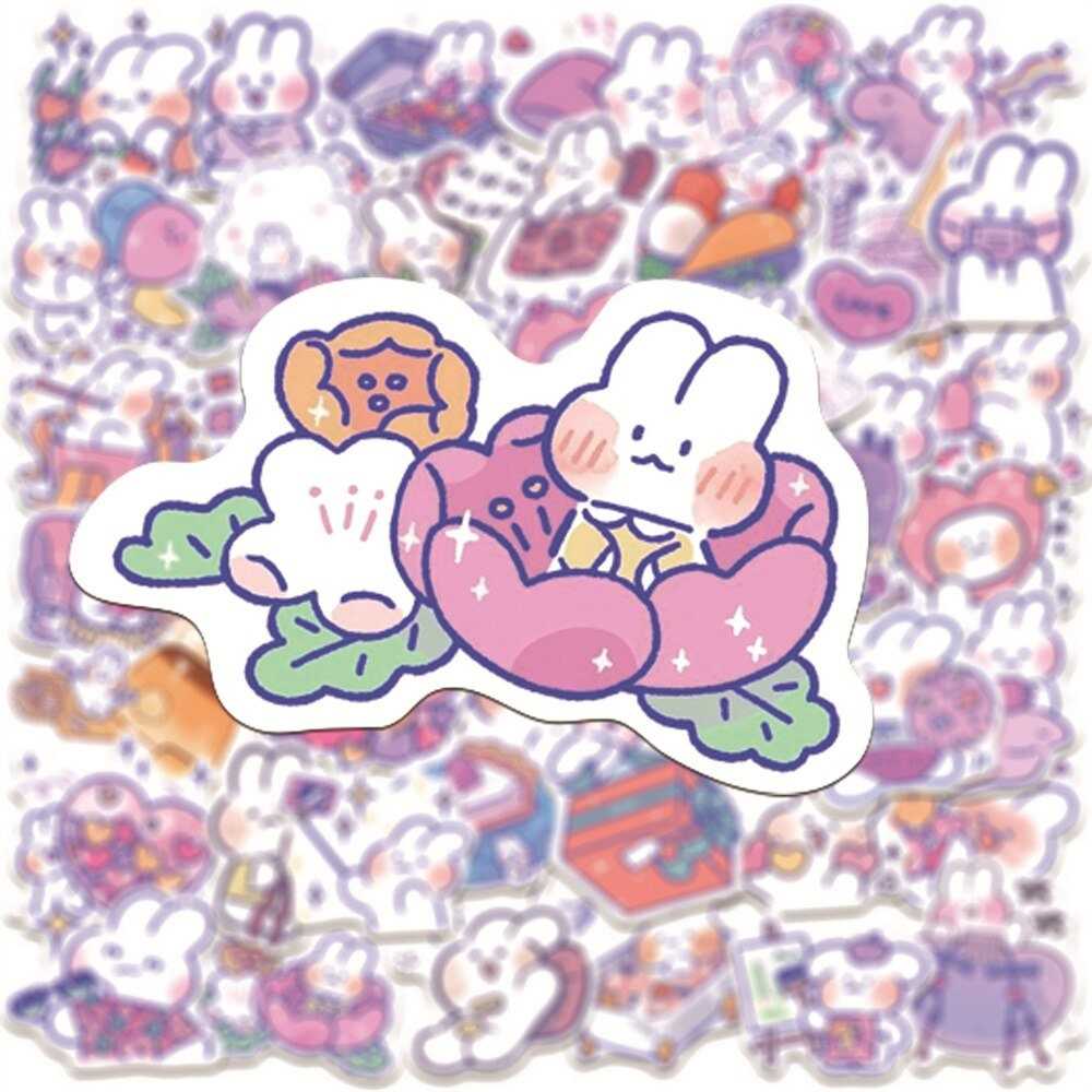 Cartoon Cute Little Rabbit Stickers Pack-ChandeliersDecor