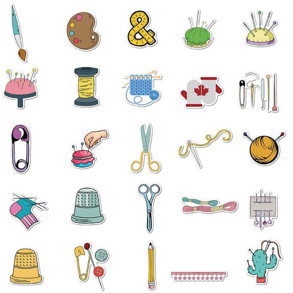 Cartoon Sewing Machine Stickers-ChandeliersDecor