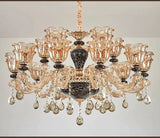 Ceramic Crystals Chandelier - Contemporary Elegance with Remote Control-ChandeliersDecor