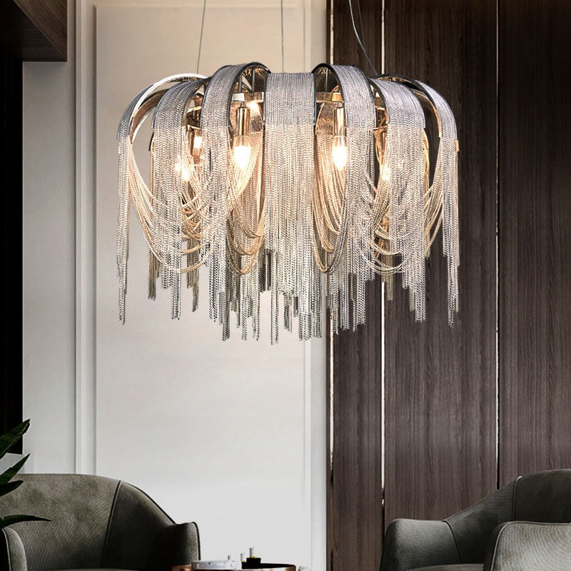 Chain Chandelier: Elegant Lighting Fixture for Modern Spaces-ChandeliersDecor