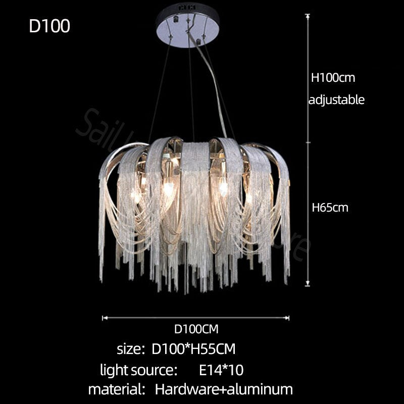 Chain Chandelier: Elegant Lighting Fixture for Modern Spaces-ChandeliersDecor