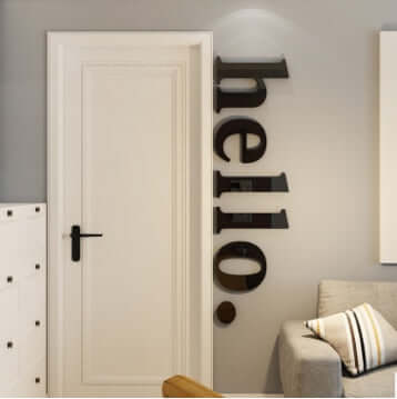ChandeliersDecor.com-Kids Room Nursery Decals-3D HELLO Acrylic Wall Sticker Decal