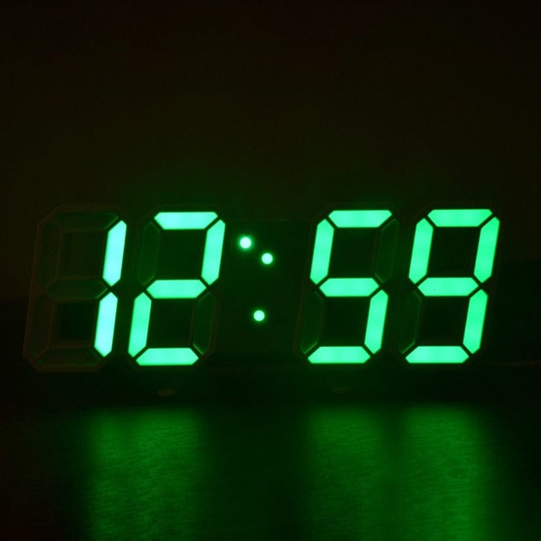 ChandeliersDecor.com-Wall Clocks-3D LED Digital Wall Clock: Innovative and Stylish Design