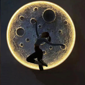 ChandeliersDecor.com-LED Wall Art-3D Moon LED Wall Lamp - Wall Decor