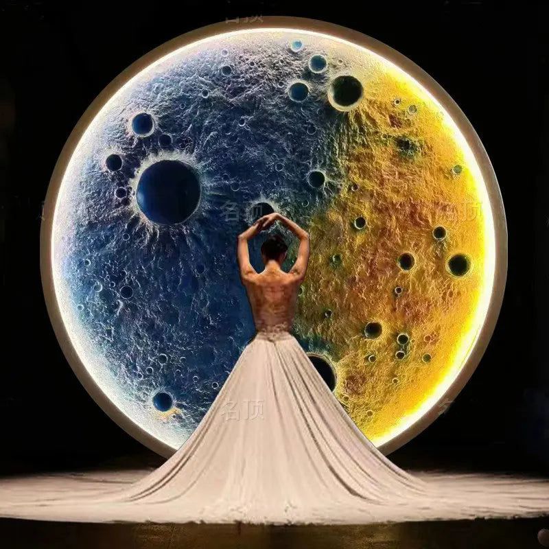 ChandeliersDecor.com-LED Wall Art-3D Moon LED Wall Lamp - Wall Decor
