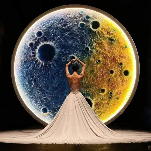 3D Moon LED Wall Lamp - Wall Decor-ChandeliersDecor.com
