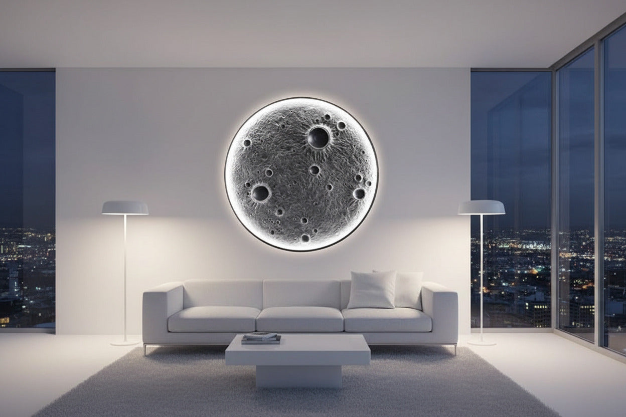 3D Moon LED Wall Lamp - Wall Decor-ChandeliersDecor.com