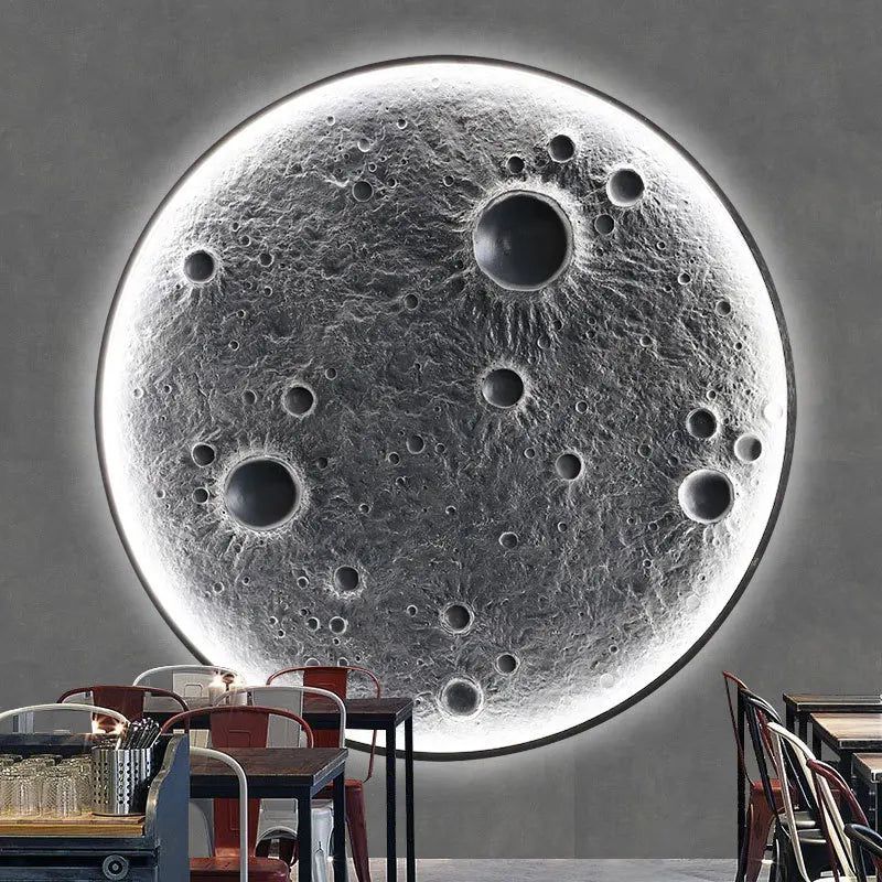 ChandeliersDecor.com-LED Wall Art-3D Moon LED Wall Lamp - Wall Decor