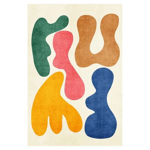 ChandeliersDecor.com-Rugs & Carpets-Abstract Art Lamb Wool Carpet: Elevate Your Space