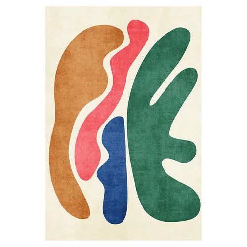 ChandeliersDecor.com-Rugs & Carpets-Abstract Art Lamb Wool Carpet: Elevate Your Space
